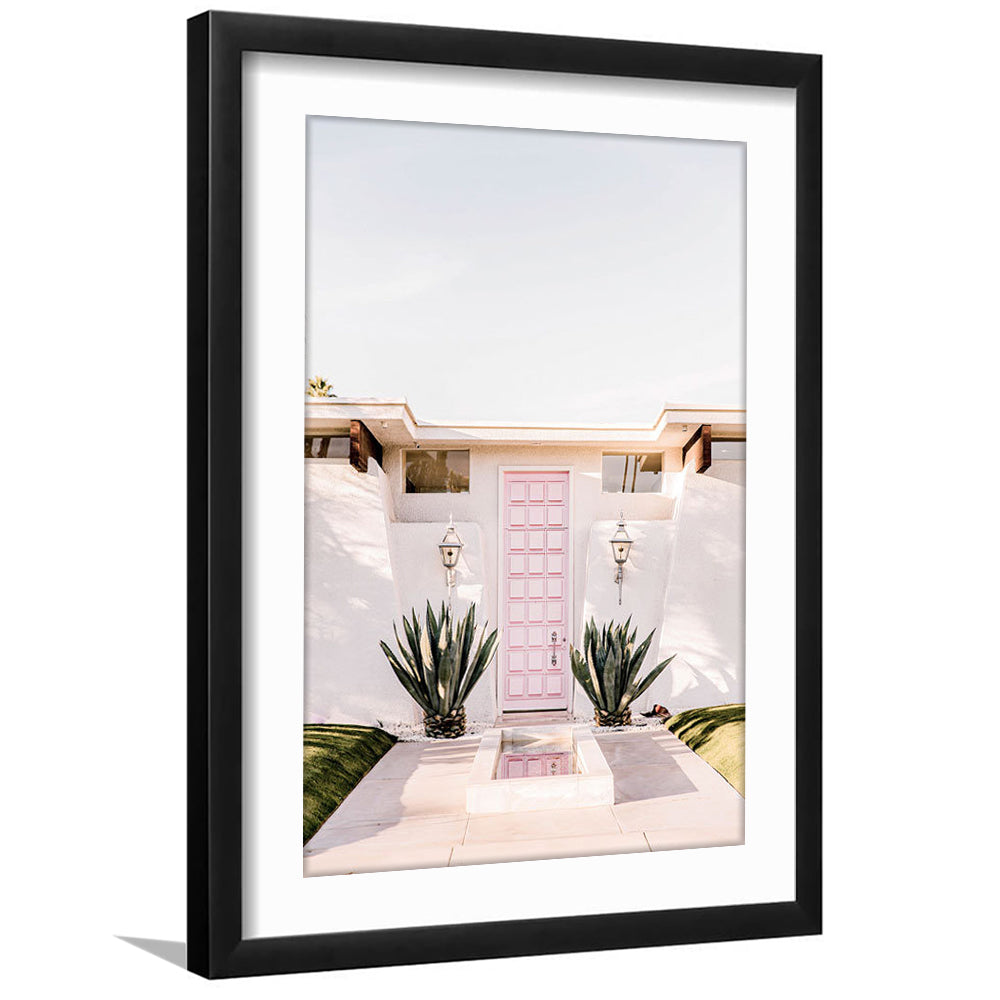Palm Springs Print, Cactus Print, Pink Print, Botanical Print, Boho Wall Art, Framed Art Prints White Border Wall Decor
