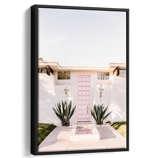 Palm Springs Print, Cactus Print, Pink Print, Botanical Print, Boho Wall Art, Framed Canvas Prints Wall Art