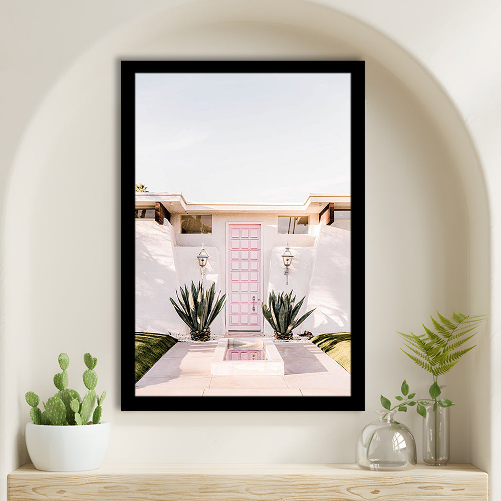 Palm Springs Print, Cactus Print, Pink Print, Botanical Print, Boho Wall Art, Framed Art Prints Wall Decor