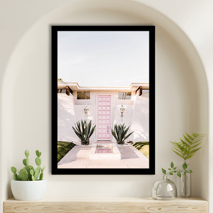 Palm Springs Print, Cactus Print, Pink Print, Botanical Print, Boho Wall Art, Framed Art Prints Wall Decor
