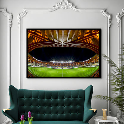 Pancho Arena Hungary, Stadium Canvas, Sport Art, Gift for him, Framed Art Print Wall Decor, Picture Framed