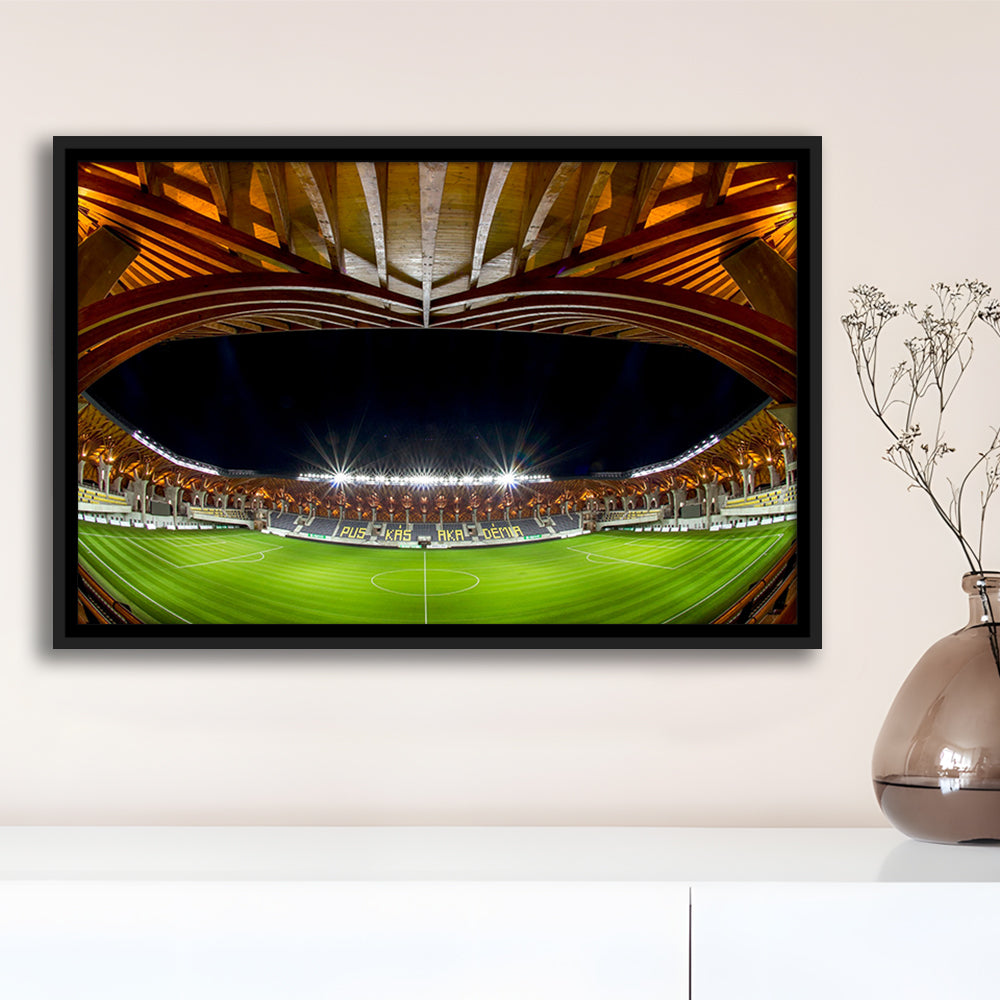 Pancho Arena Hungary, Stadium Canvas, Sport Art, Framed Canvas Print Wall Art, Floating Frame