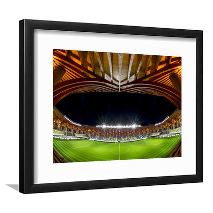Pancho Arena Hungary, Stadium Canvas, Sport Art, Gift for him, White Border Framed Art Print Wall Decor