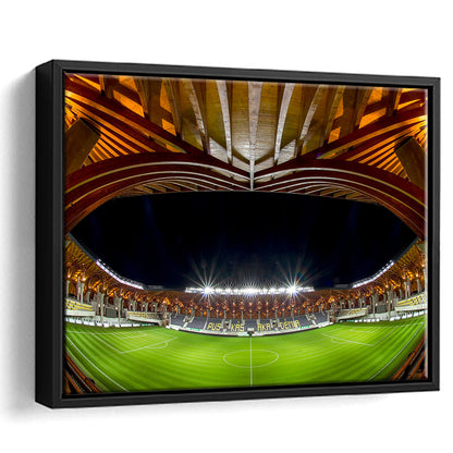 Pancho Arena Hungary, Stadium Canvas, Sport Art, Framed Canvas Print Wall Art, Floating Frame