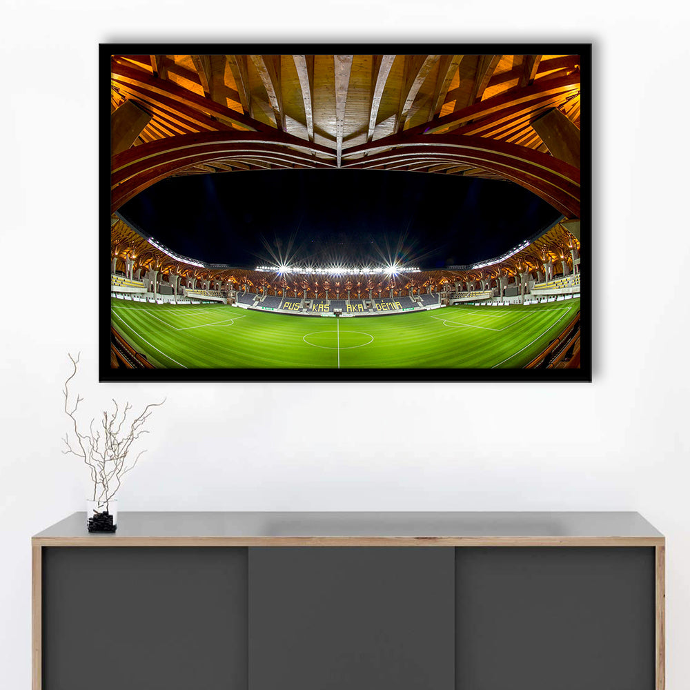 Pancho Arena Hungary, Stadium Canvas, Sport Art, Gift for him, Framed Art Print Wall Decor, Picture Framed