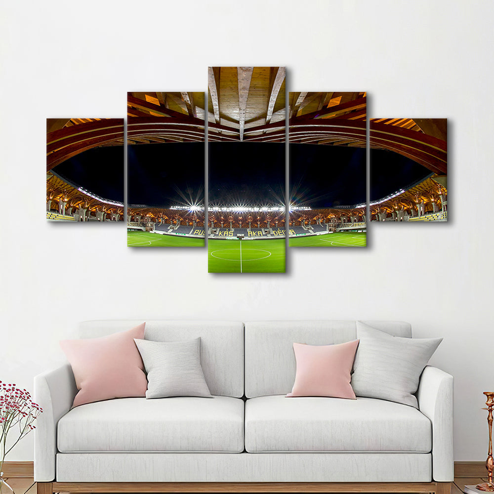 Pancho Arena Hungary, Stadium Canvas, Sport Art, Gift for him, 5 Panel, Large Canvas, Canvas Print Wall Art