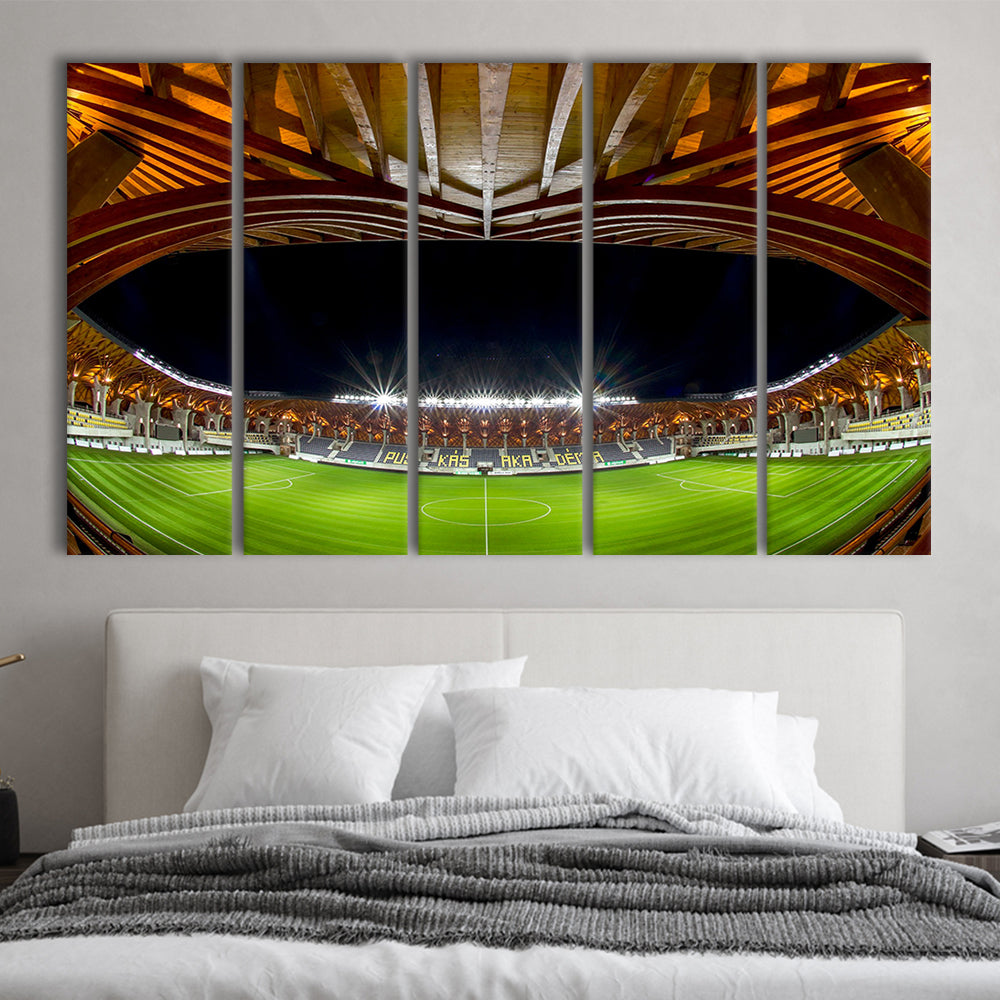 Pancho Arena Hungary, Stadium Canvas, Sport Art, 5 Panel B, Extra Large Canvas, Canvas Print Wall Art