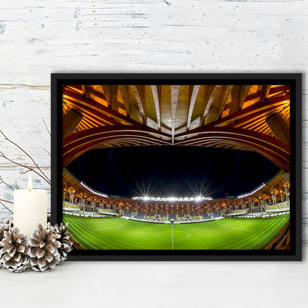 Pancho Arena Hungary, Stadium Canvas, Sport Art, Framed Canvas Print Wall Art, Floating Frame