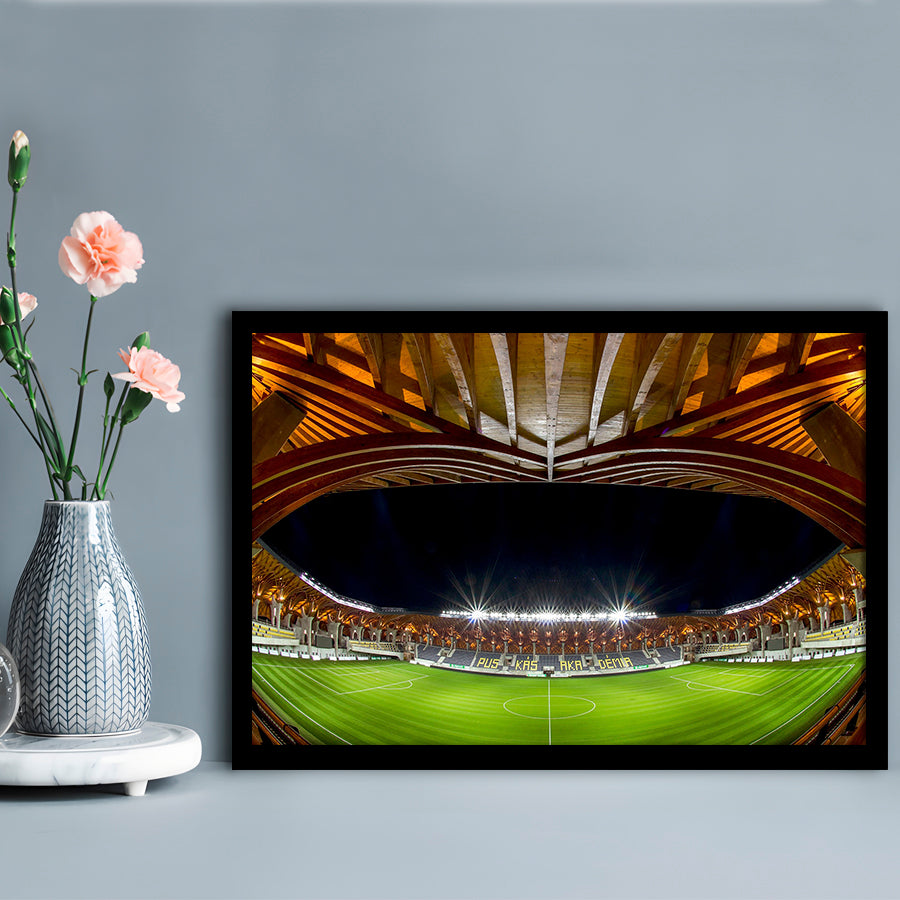 Pancho Arena Hungary, Stadium Canvas, Sport Art, Gift for him, Framed Art Print Wall Decor, Picture Framed