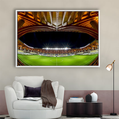Pancho Arena Hungary, Stadium Canvas, Sport Art, Framed Canvas Print Wall Art, Floating Frame