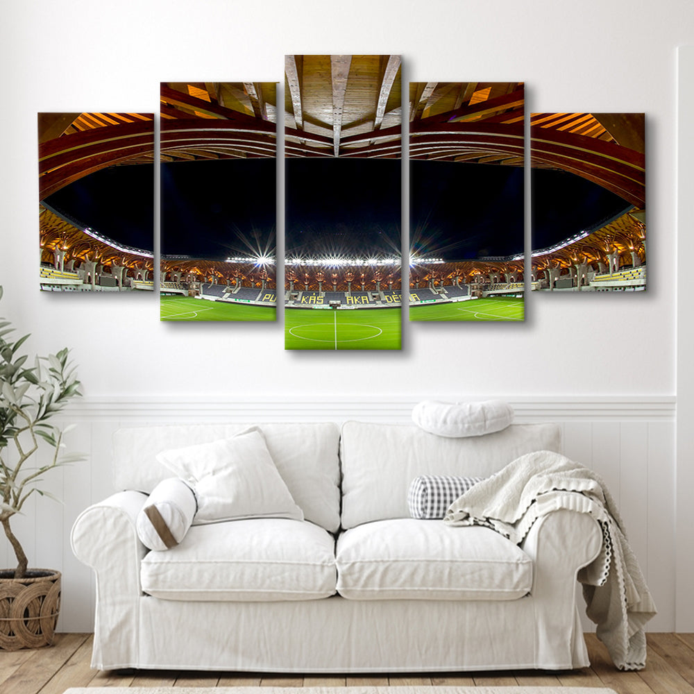 Pancho Arena Hungary, Stadium Canvas, Sport Art, Gift for him, 5 Panel, Large Canvas, Canvas Print Wall Art