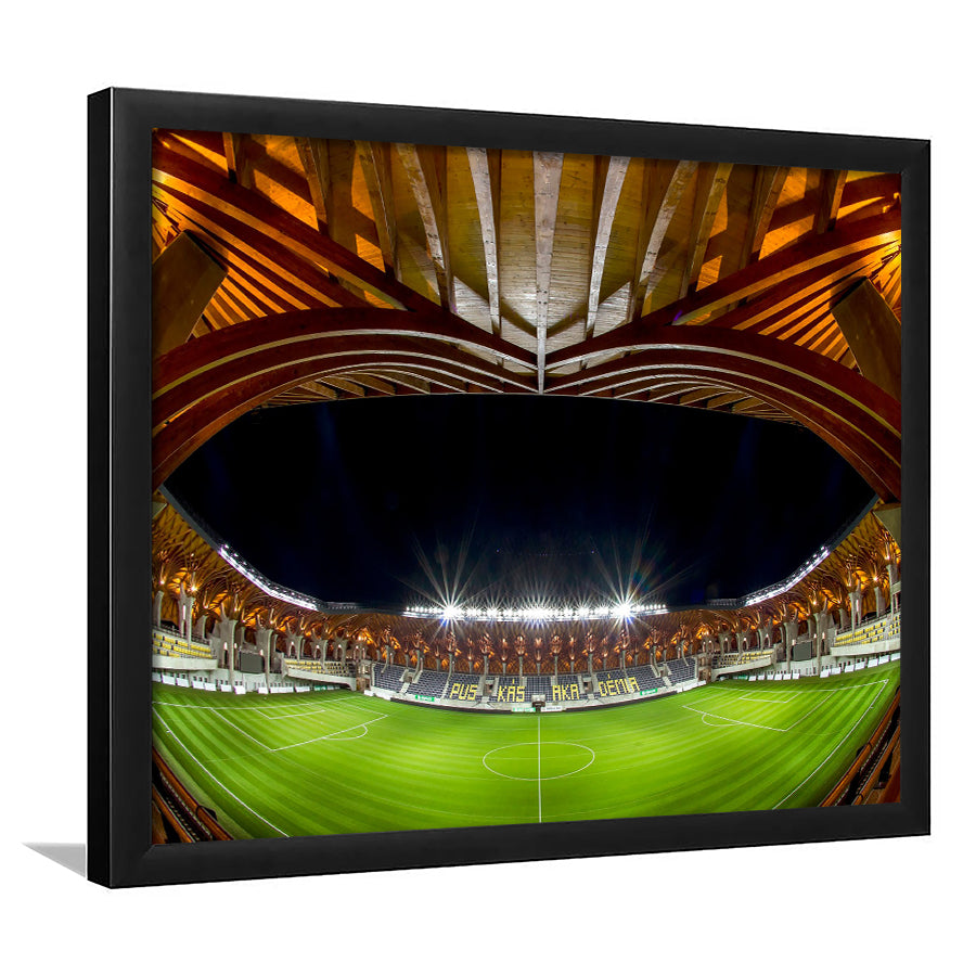Pancho Arena Hungary, Stadium Canvas, Sport Art, Gift for him, Framed Art Print Wall Decor, Picture Framed