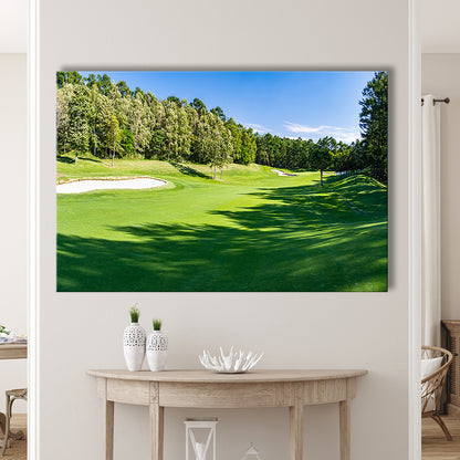 Panorama Golf Course With Beautiful Putting Green, Golf Art Print,Gifts Golf Lover