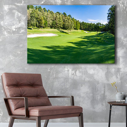 Panorama Golf Course With Beautiful Putting Green, Golf Art Print,Gifts Golf Lover