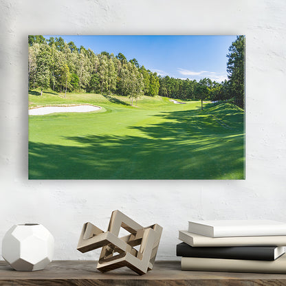 Panorama Golf Course With Beautiful Putting Green, Golf Art Print,Gifts Golf Lover