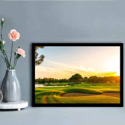 Panorama Of The Most Beautiful Sunset, Framed Art Print Wall Decor, Picture Framed