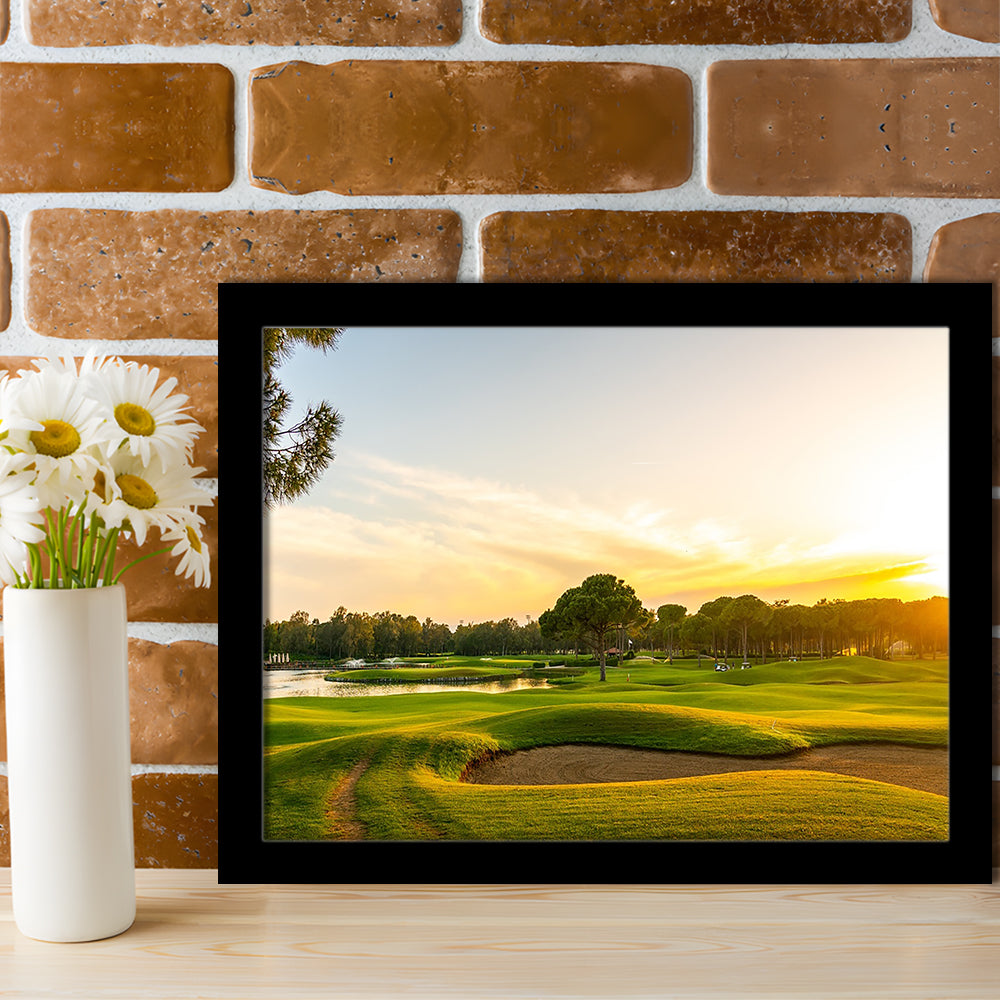 Panorama Of The Most Beautiful Sunset, Framed Art Print Wall Decor, Picture Framed
