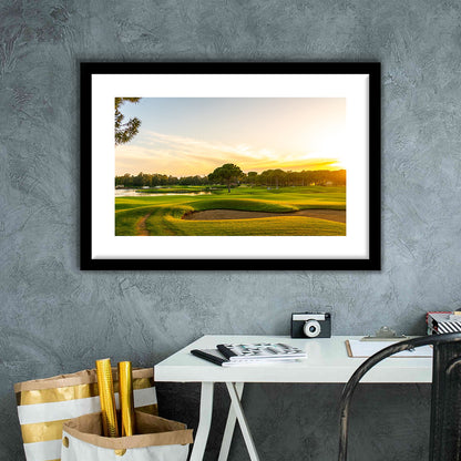 Panorama Of The Most Beautiful Sunset, Goft Art Print, Framed Art Print White Border Wall Decor