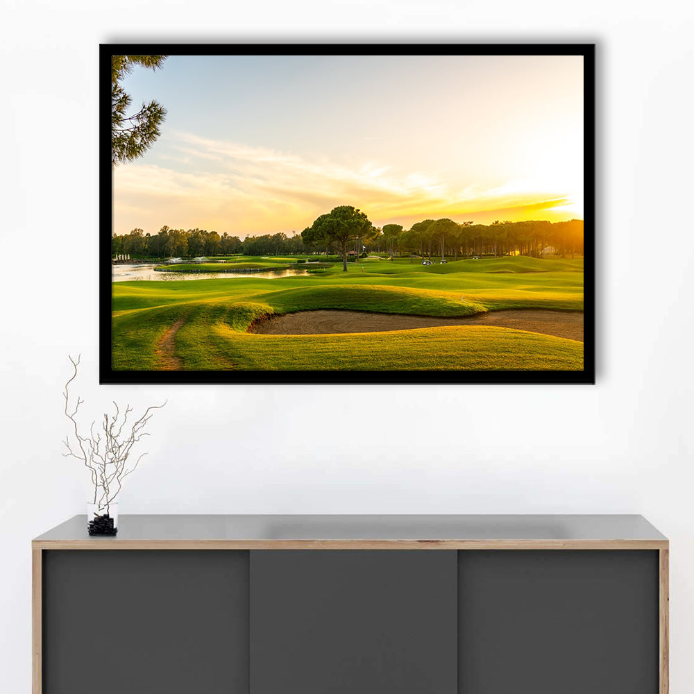 Panorama Of The Most Beautiful Sunset, Framed Art Print Wall Decor, Picture Framed