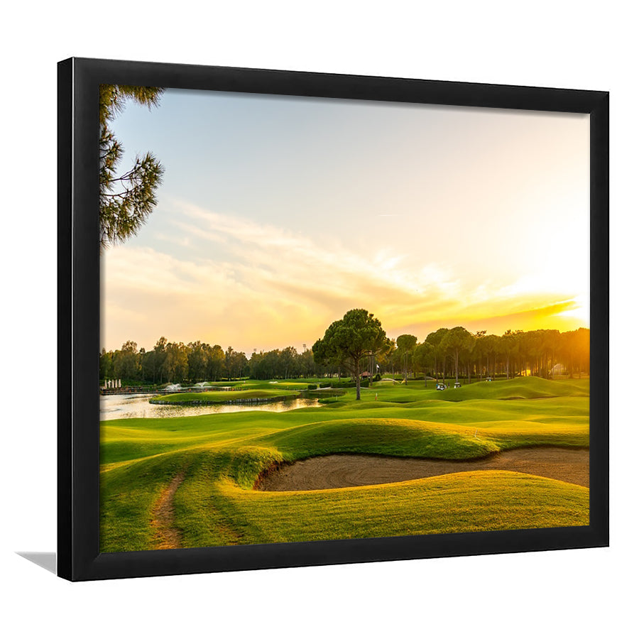 Panorama Of The Most Beautiful Sunset, Framed Art Print Wall Decor, Picture Framed