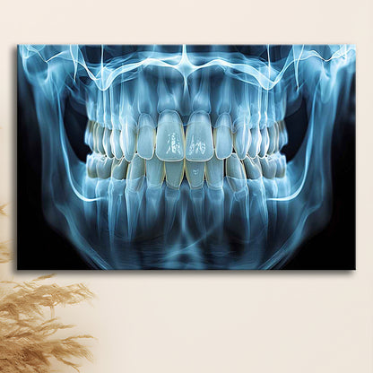 Panoramic X Ray Jaw Canvas Print, Snow white Healthy Teeth, Dental Office Decor, Cavas Print Wall Art Hom Decor