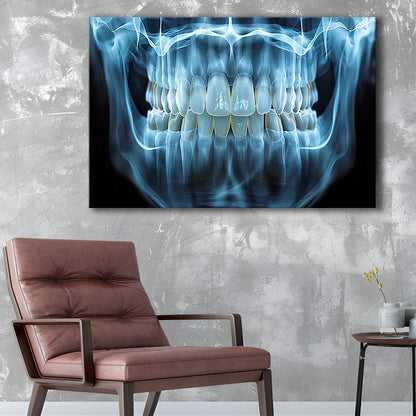 Panoramic X Ray Jaw Canvas Print, Snow white Healthy Teeth, Dental Office Decor, Cavas Print Wall Art Hom Decor