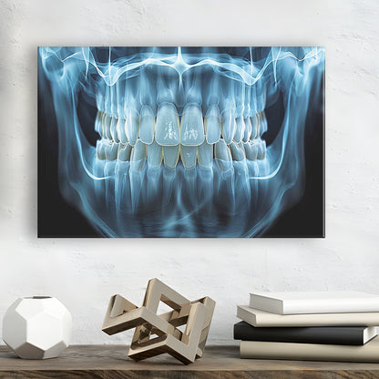 Panoramic X Ray Jaw Canvas Print, Snow white Healthy Teeth, Dental Office Decor, Cavas Print Wall Art Hom Decor