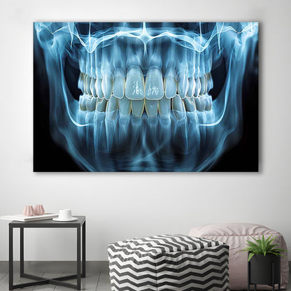 Panoramic X Ray Jaw Canvas Print, Snow white Healthy Teeth, Dental Office Decor, Cavas Print Wall Art Hom Decor