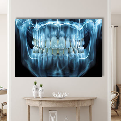 Panoramic X Ray Jaw Canvas Print, Snow white Healthy Teeth, Dental Office Decor, Cavas Print Wall Art Hom Decor