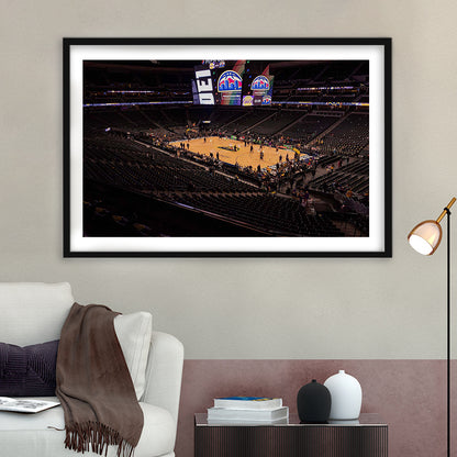 Papsi Center Stadium, Stadium Canvas, Sport Art, Gift for him, White Border Framed Art Print Wall Decor
