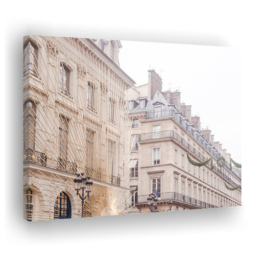 Paris Christmas Photography Print, Paris Print, Paris Christmas Print, Canvas Print Wall Art Home Decor