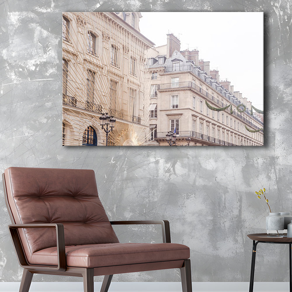 Paris Christmas Photography Print, Paris Print, Paris Christmas Print, Canvas Print Wall Art Home Decor