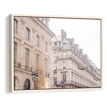 Paris Christmas Photography Print, Paris Print, Paris Christmas Print, Floating Framed Canvas Print Wall Art