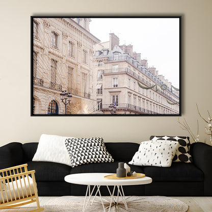 Paris Christmas Photography Print, Paris Print, Paris Christmas Print, Floating Framed Canvas Print Wall Art