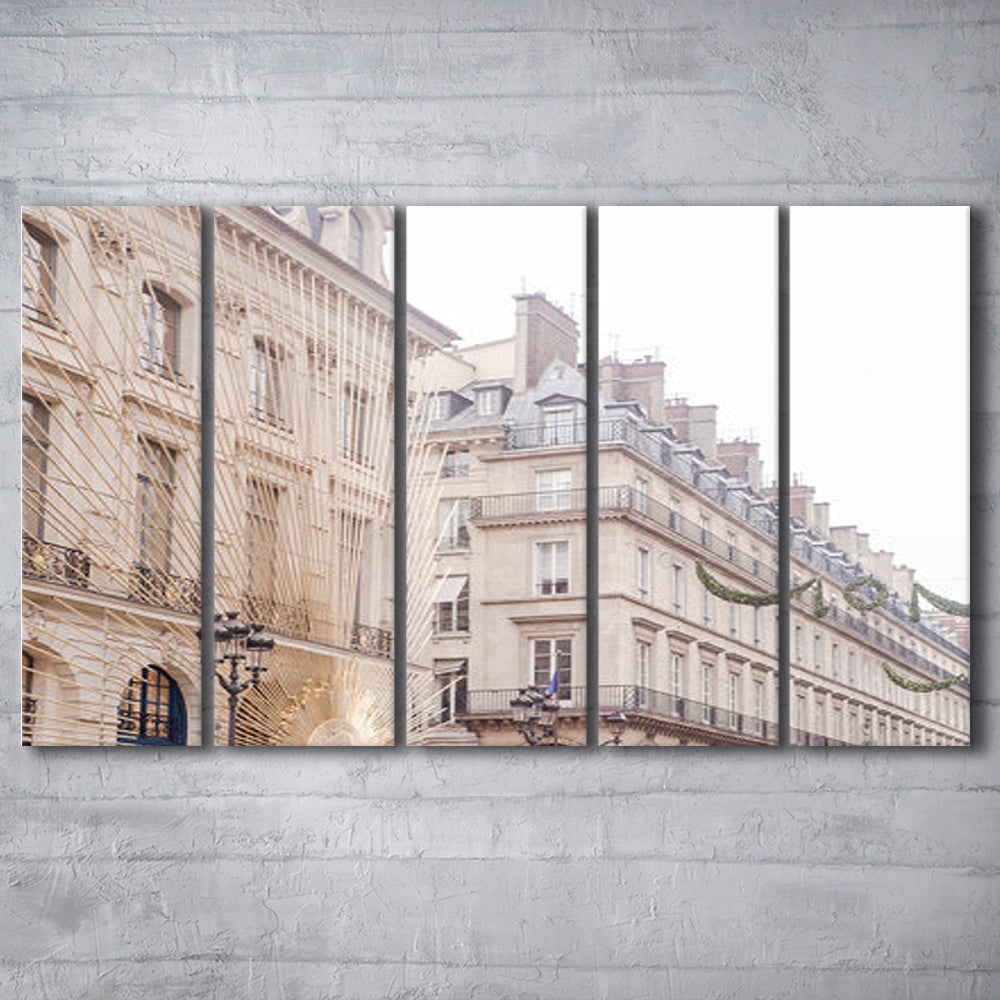 Paris Christmas Photography Print, Paris Print, Paris Christmas Print, Multi Panels Canvas Print Wall Art
