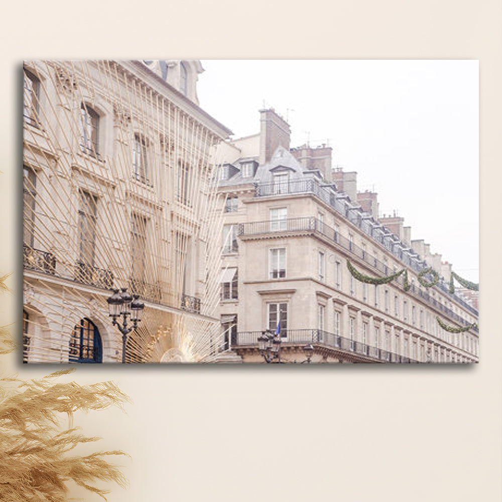 Paris Christmas Photography Print, Paris Print, Paris Christmas Print, Canvas Print Wall Art Home Decor