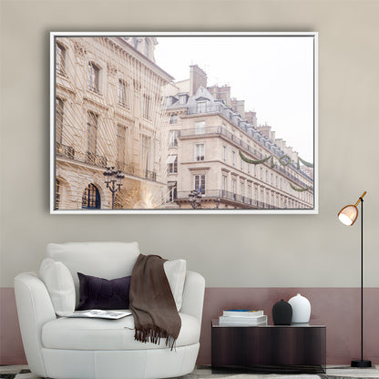 Paris Christmas Photography Print, Paris Print, Paris Christmas Print, Floating Framed Canvas Print Wall Art