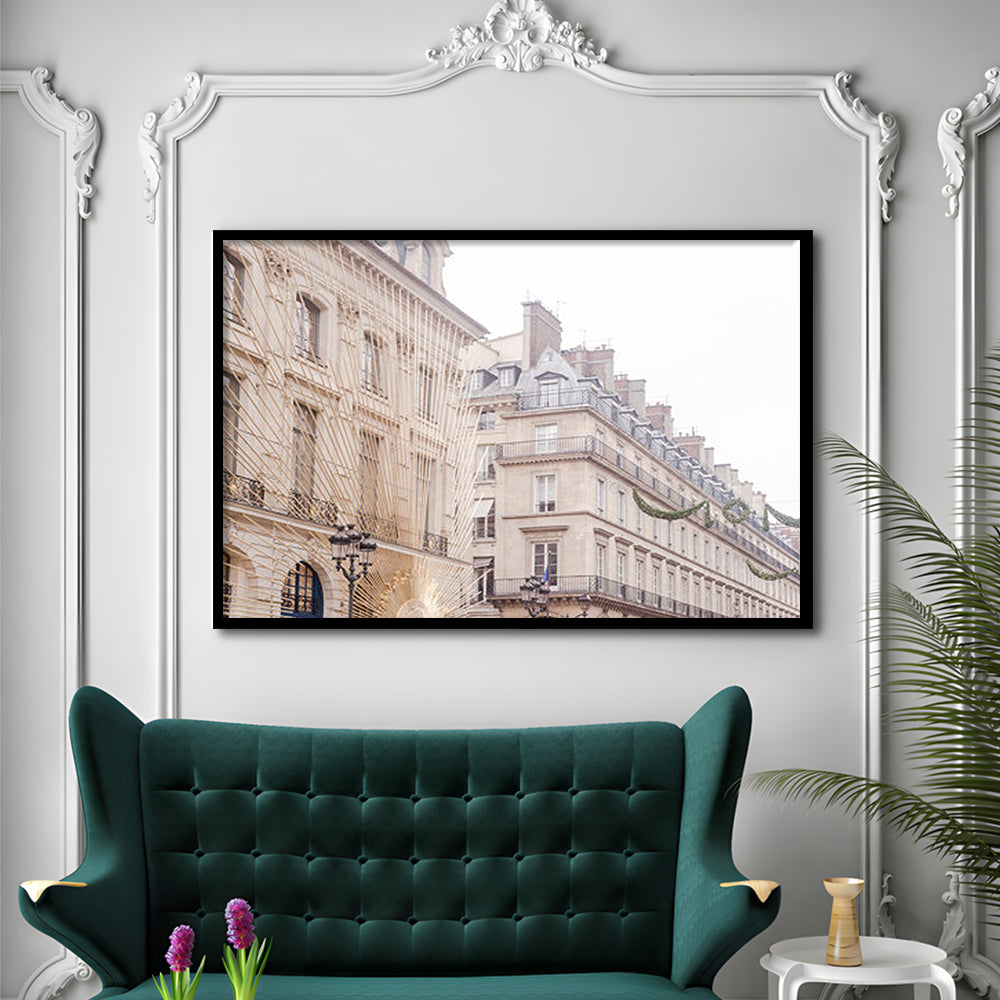Paris Christmas Photography Print, Paris Print, Paris Christmas Print, Framed Art Print Wall Decor, Framed Picture