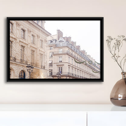 Paris Christmas Photography Print, Paris Print, Paris Christmas Print, Floating Framed Canvas Print Wall Art