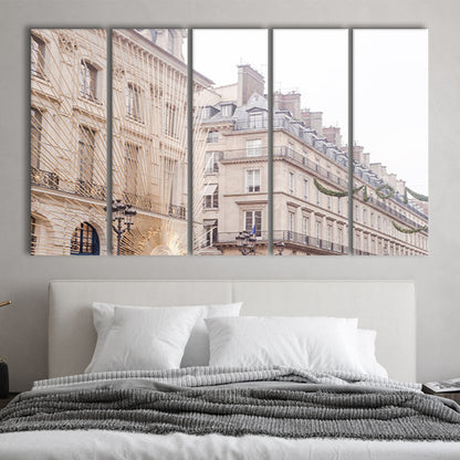 Paris Christmas Photography Print, Paris Print, Paris Christmas Print, Multi Panels Canvas Print Wall Art