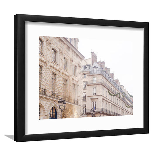 Paris Christmas Photography Print, Paris Print, Paris Christmas Print, Framed Art Print White Border Wall Decor