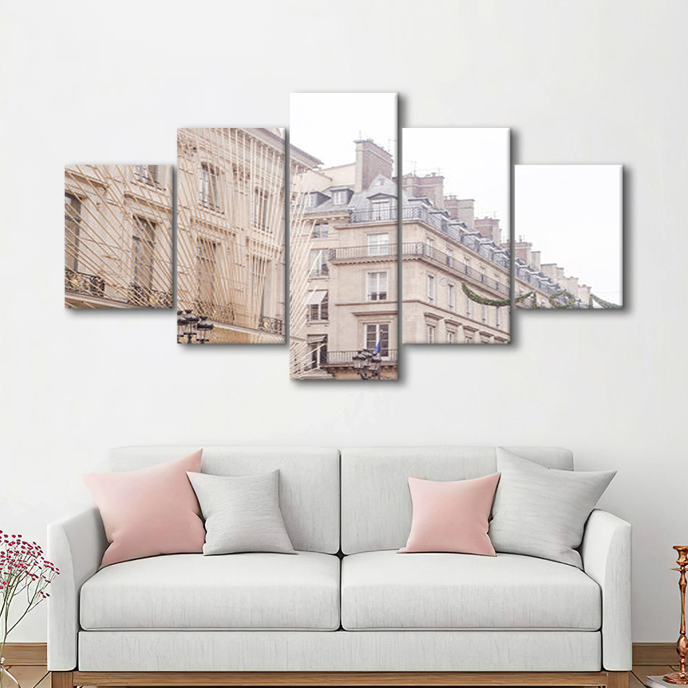 Paris Christmas Photography Print, Paris Print, Paris Christmas Print, Mixed Panels Canvas Print Wall Art