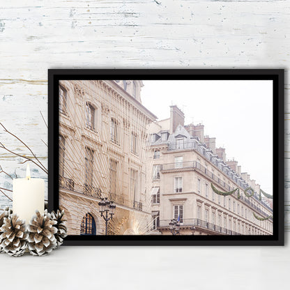 Paris Christmas Photography Print, Paris Print, Paris Christmas Print, Floating Framed Canvas Print Wall Art
