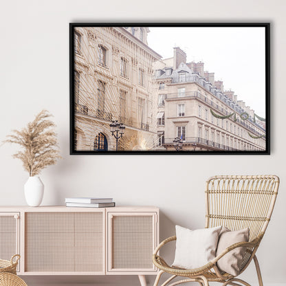 Paris Christmas Photography Print, Paris Print, Paris Christmas Print, Floating Framed Canvas Print Wall Art