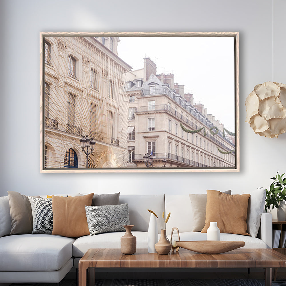 Paris Christmas Photography Print, Paris Print, Paris Christmas Print, Floating Framed Canvas Print Wall Art