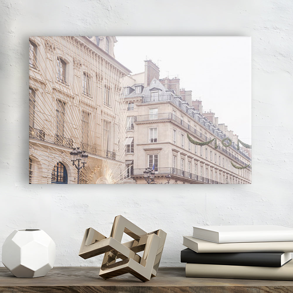 Paris Christmas Photography Print, Paris Print, Paris Christmas Print, Canvas Print Wall Art Home Decor