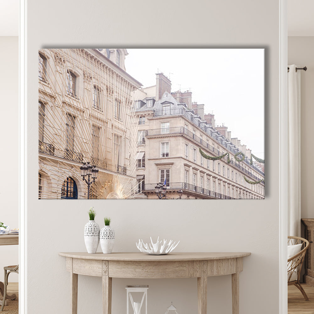 Paris Christmas Photography Print, Paris Print, Paris Christmas Print, Canvas Print Wall Art Home Decor