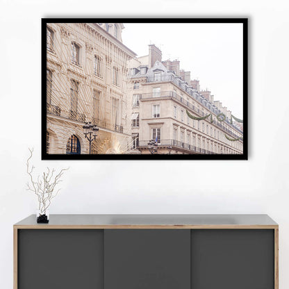 Paris Christmas Photography Print, Paris Print, Paris Christmas Print, Framed Art Print Wall Decor, Framed Picture