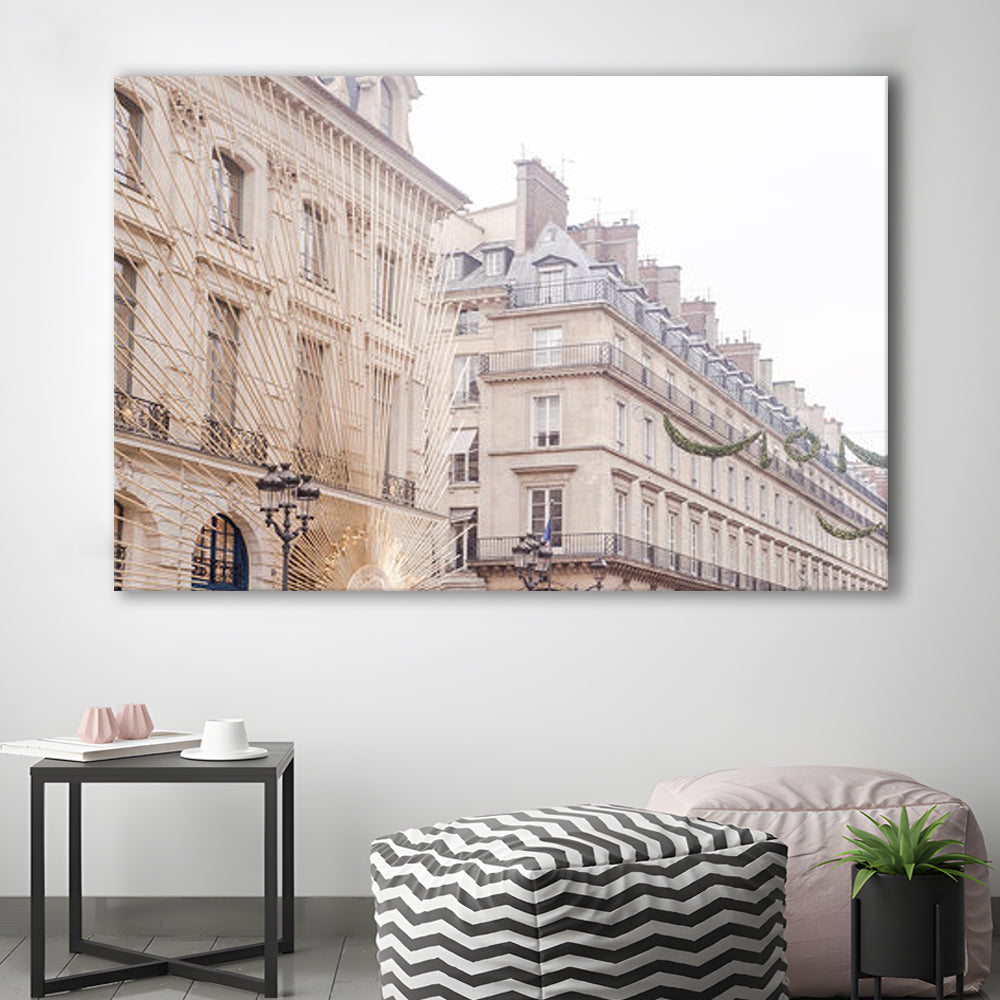 Paris Christmas Photography Print, Paris Print, Paris Christmas Print, Canvas Print Wall Art Home Decor