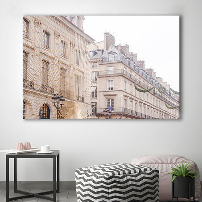 Paris Christmas Photography Print, Paris Print, Paris Christmas Print, Canvas Print Wall Art Home Decor